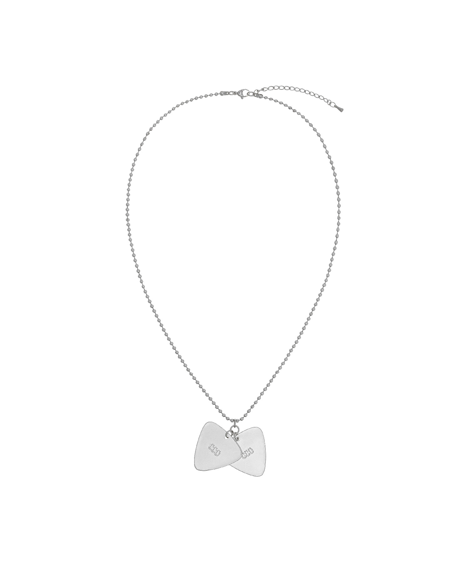 2 PICK NECKLACE[SILVER]
